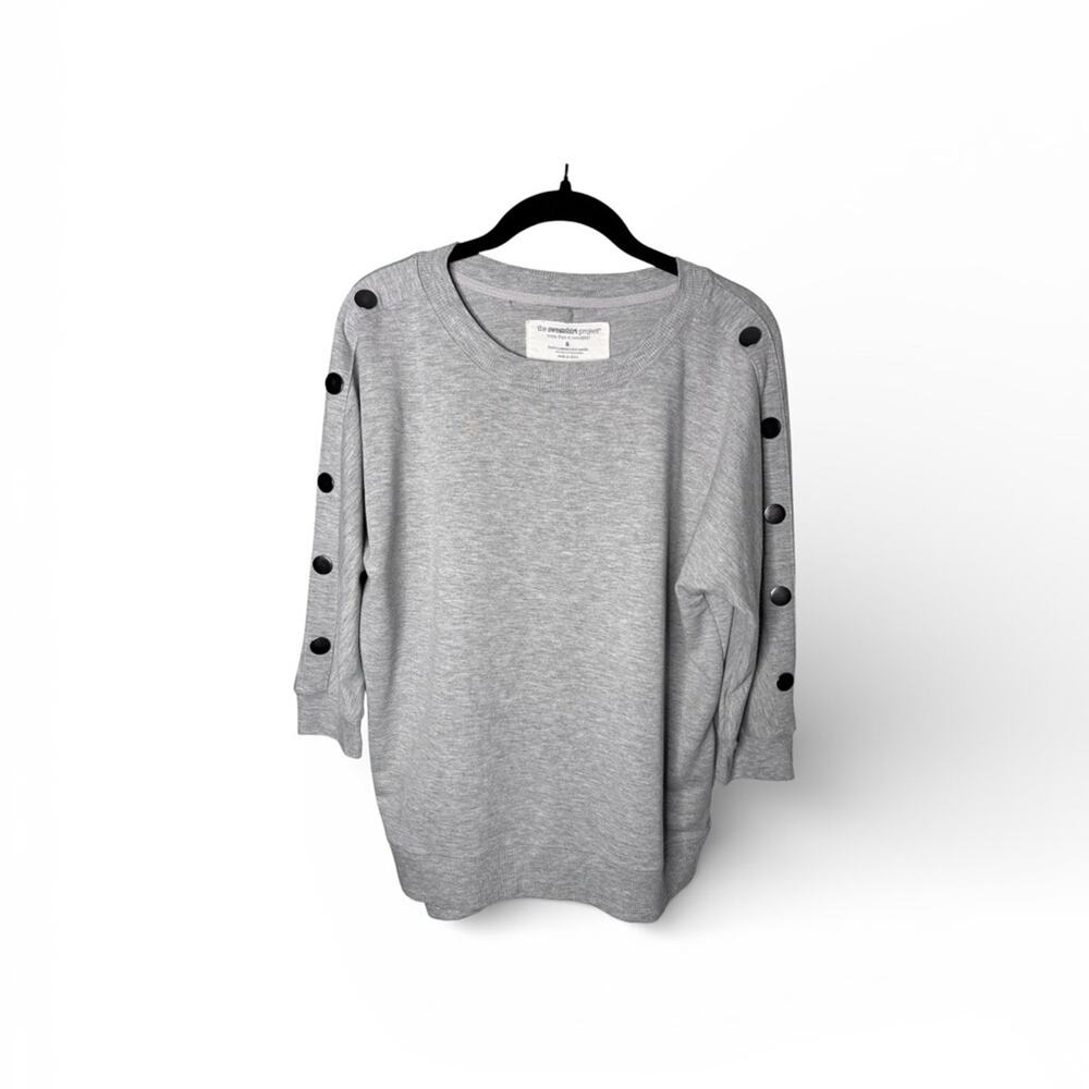 The Sweatshirt Project Gray Rounded Neck Sweatshirt Size Small
